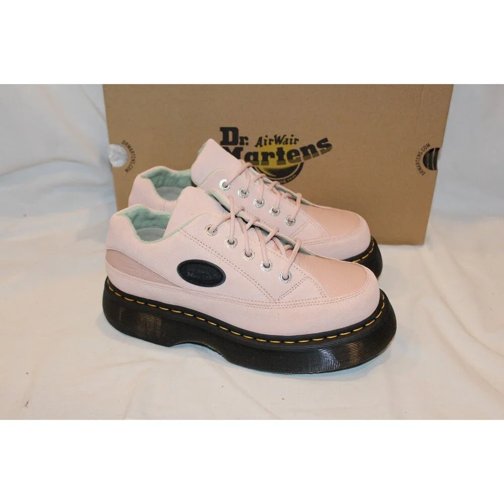 Dr. Martens Women's Buzz 5I Leather Platform Sneakers Powder Pink NEW‎ UK 7 US